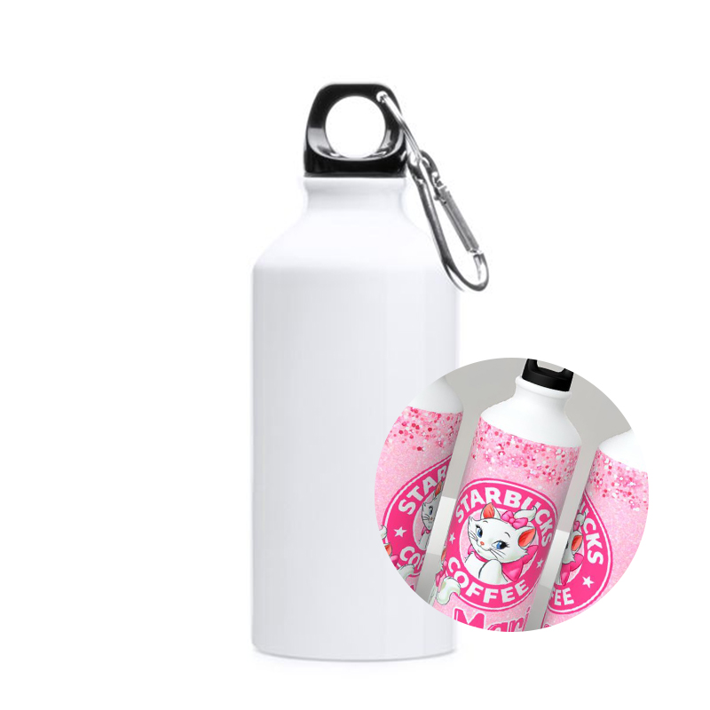 Botella blanca metálica sublimable 600 ml 