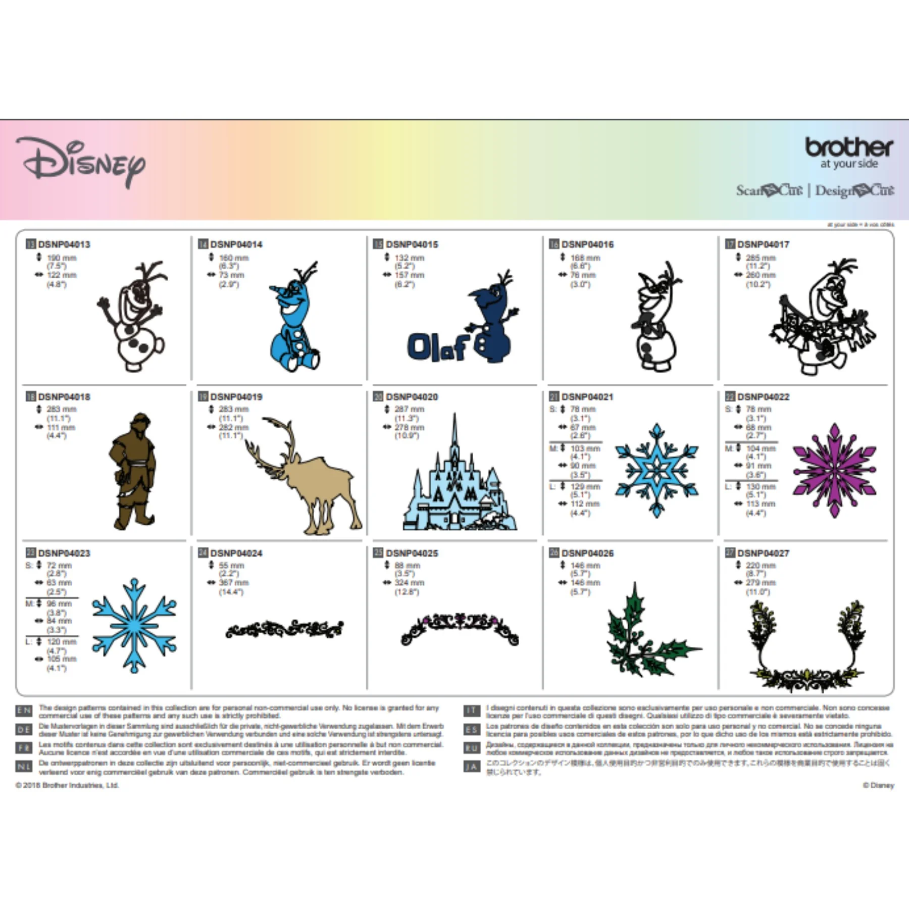 Colección patrones Disney Frozen
