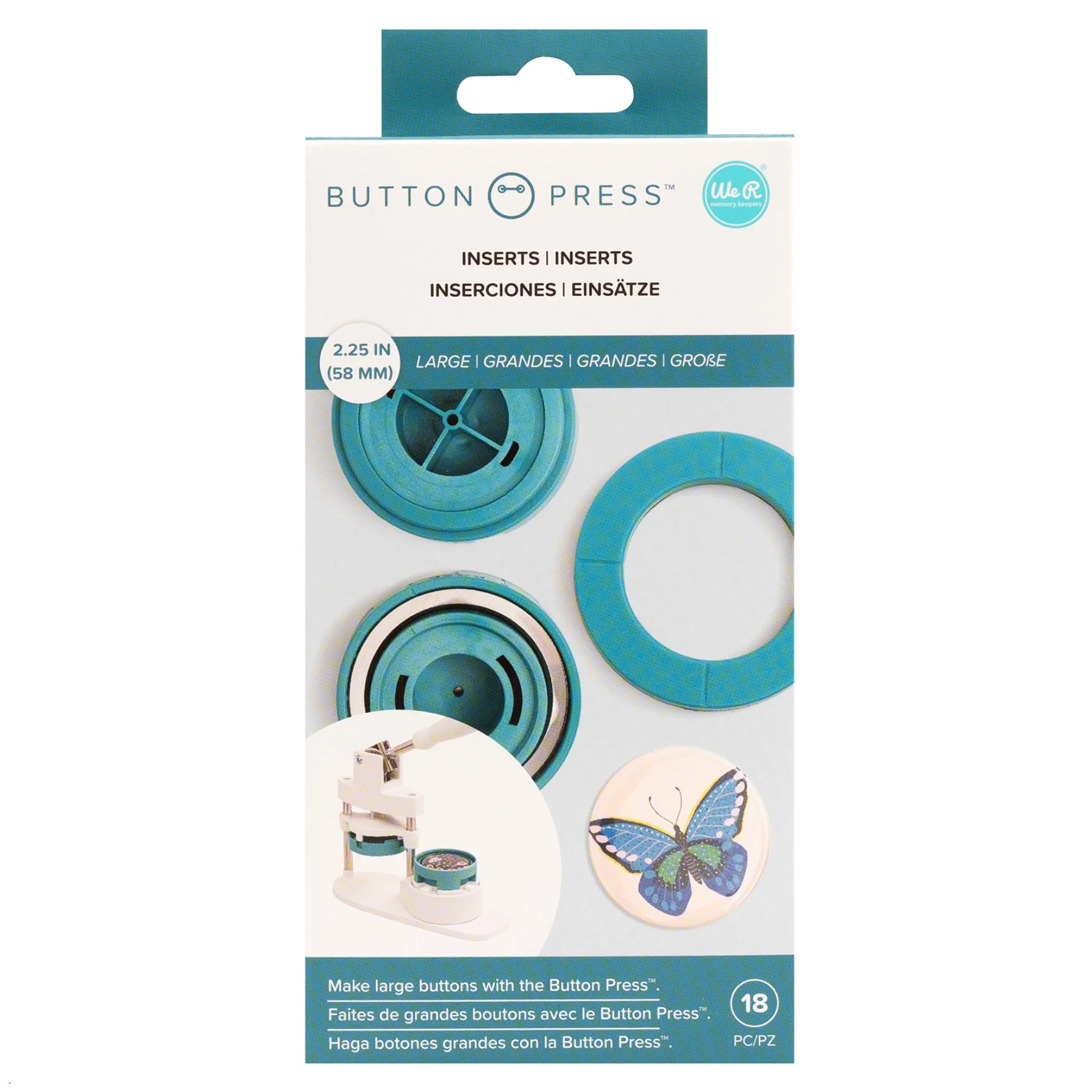 Matriz 58 mm para chapitas "Button Press"