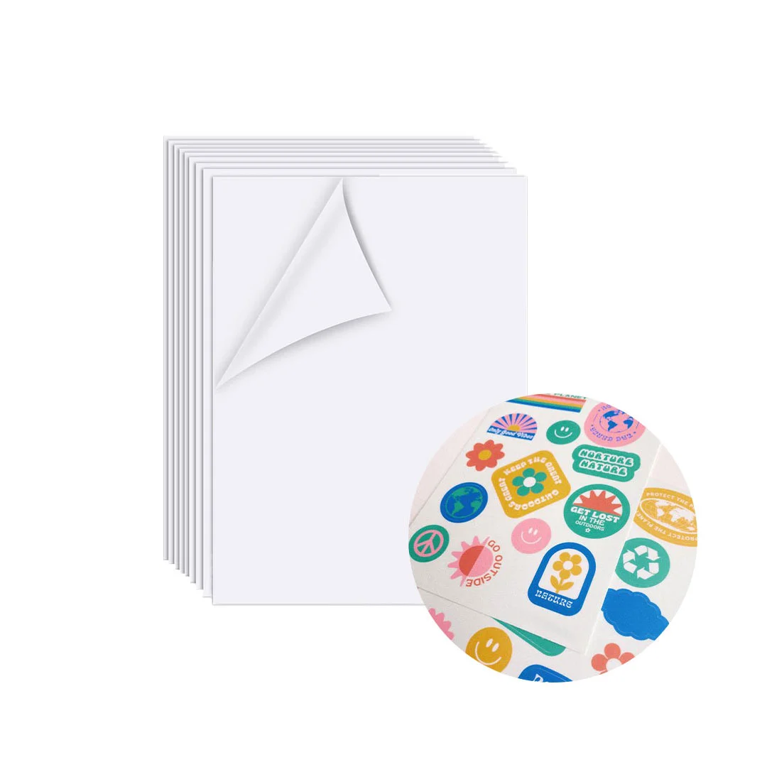 Papel autoadhesivo mate 80 grs. - 20 hojas tamaño carta