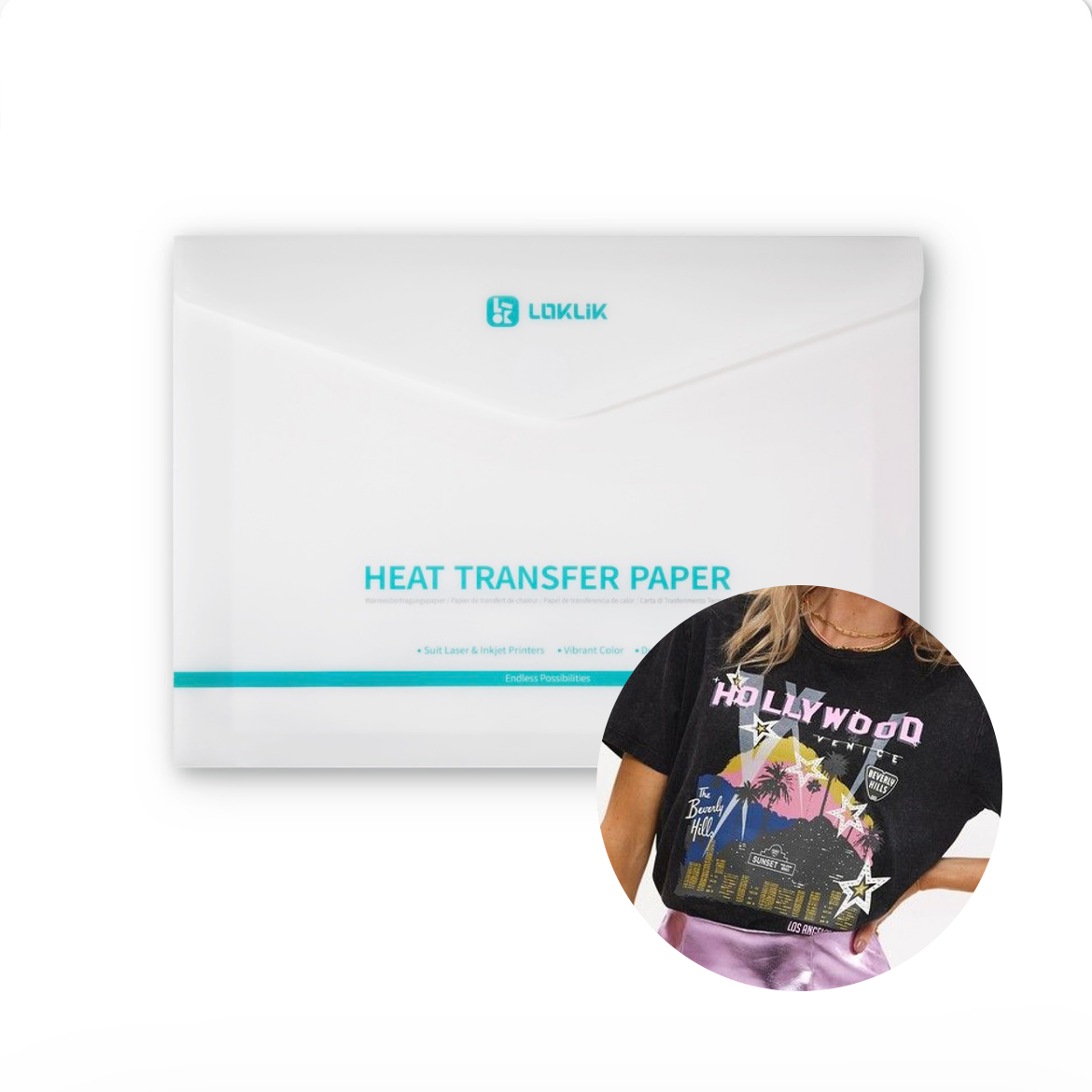 Papel transfer para telas oscuras LOKLiK - 16 hojas tamaño A4