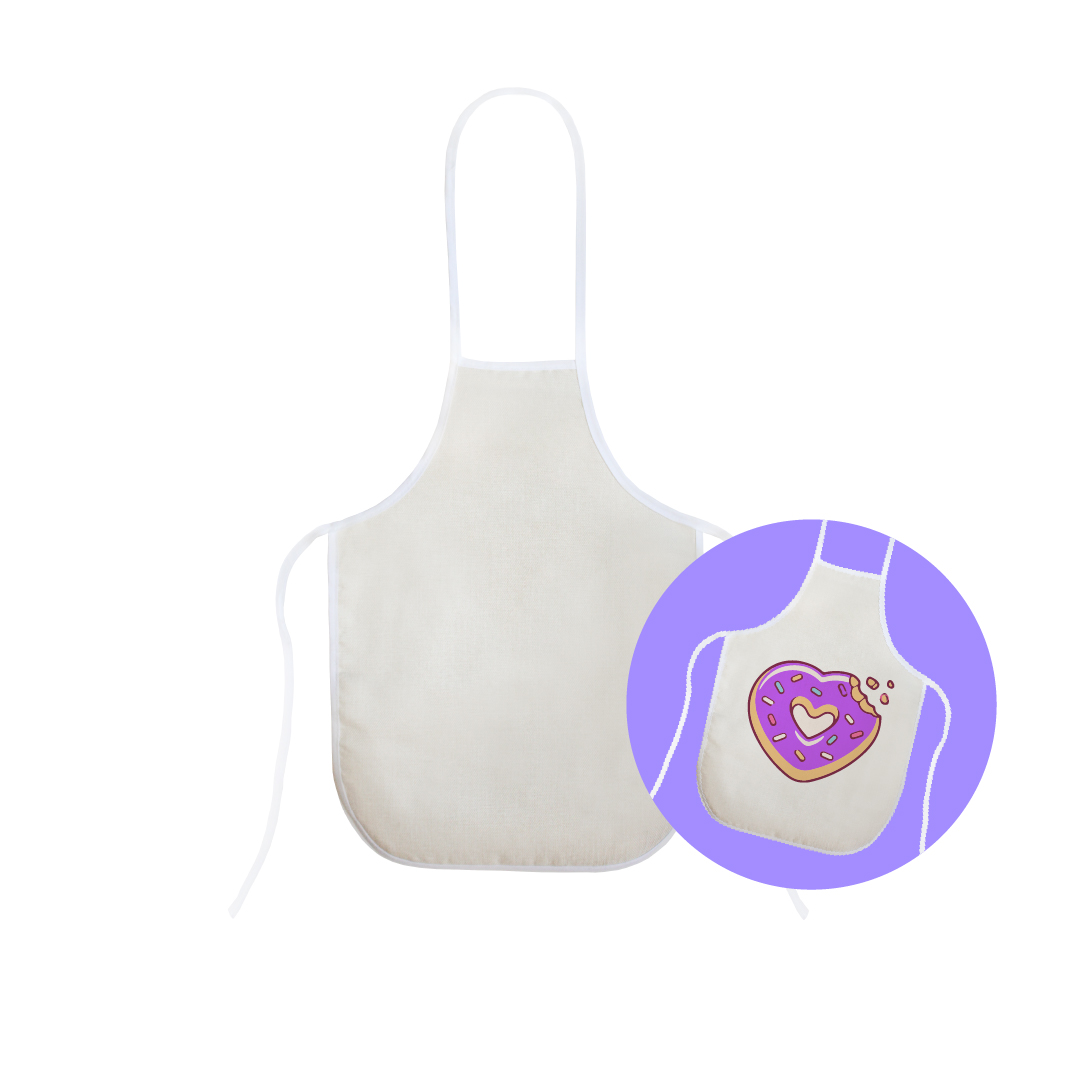 Pechera sublimable símil lino para niño