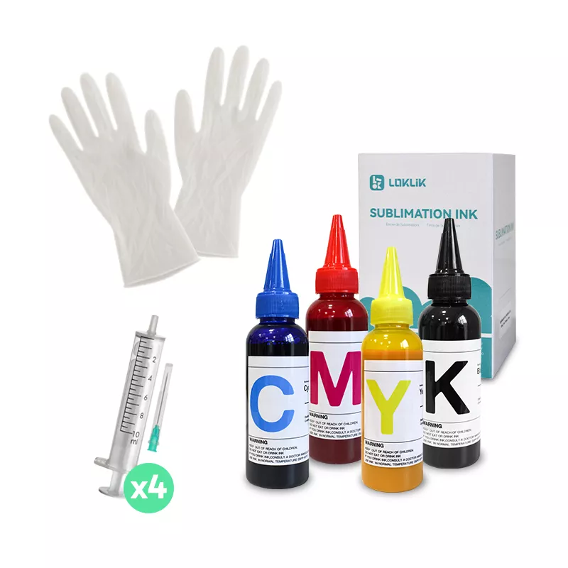 Tinta de Sublimación LOKLiK - Pack de 4 colores