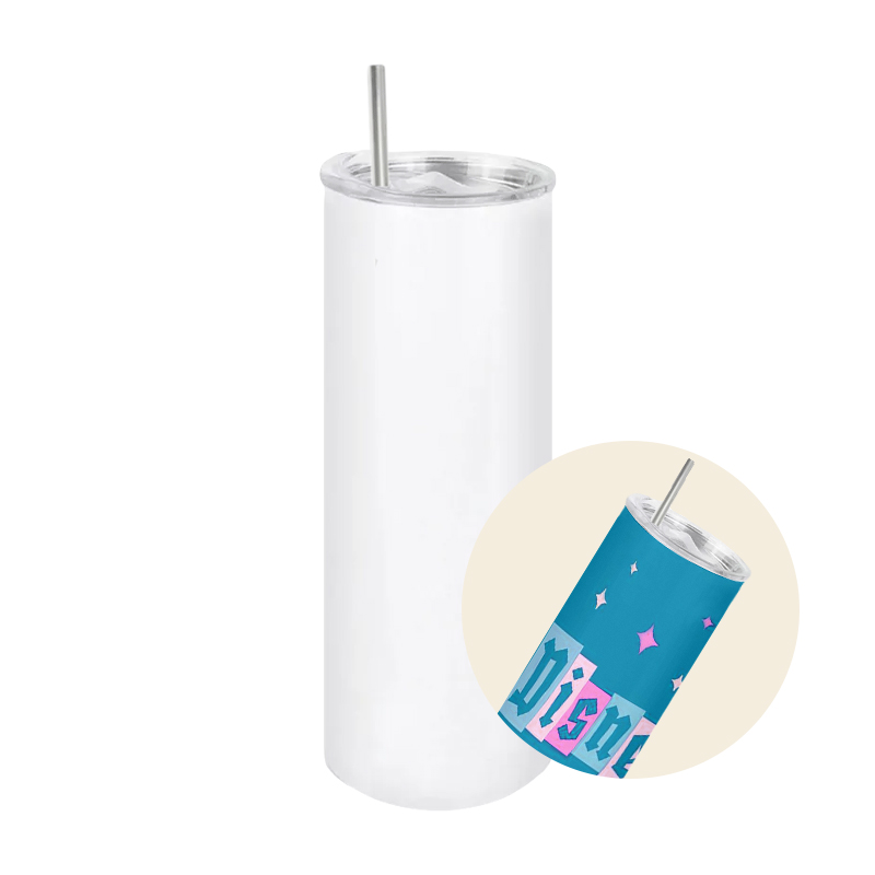 Vaso térmico sublimable con bombilla metálica 20oz