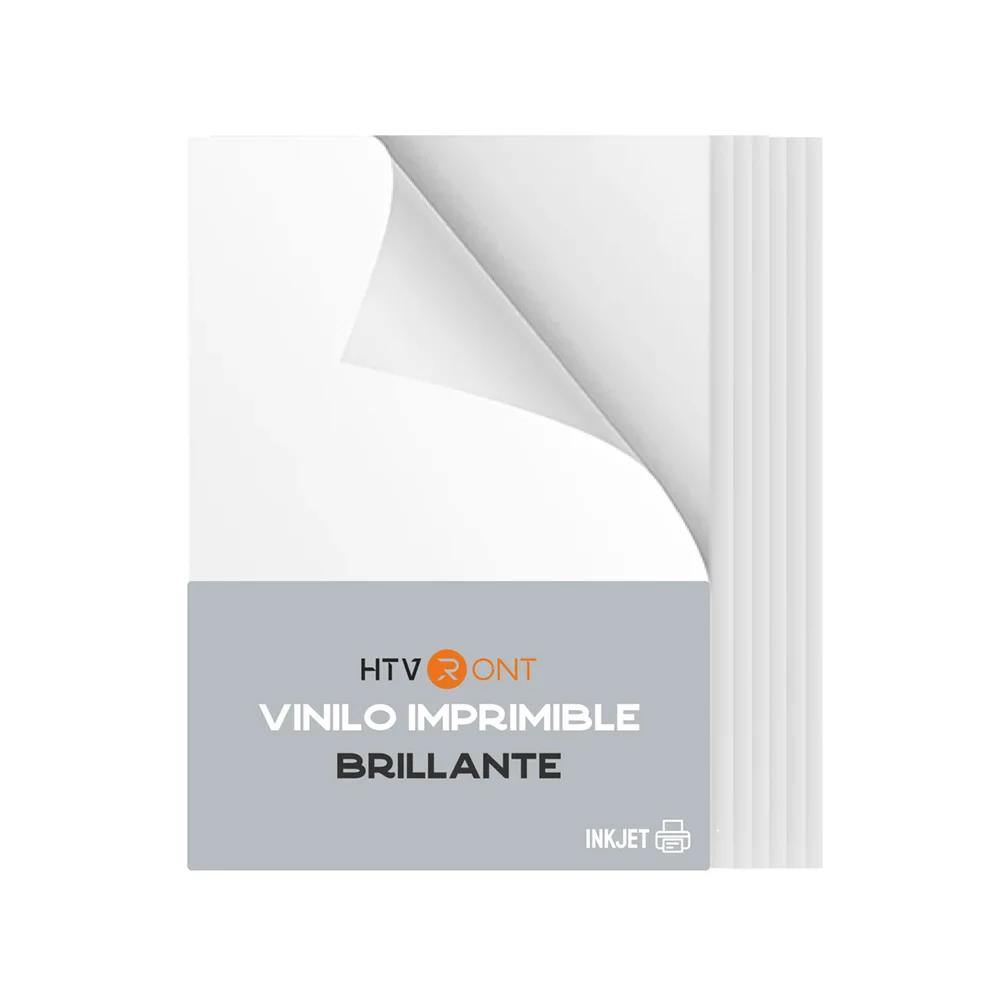 Vinilo autoadhesivo imprimible a prueba de agua HTVRONT, acabado brillante - 55 hojas tamaño carta