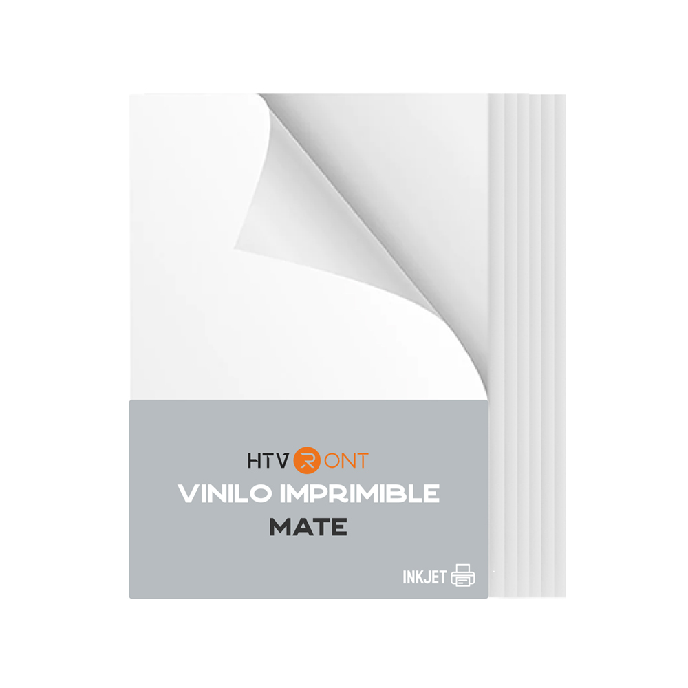 Vinilo autoadhesivo imprimible a prueba de agua HTVRONT, acabado mate - 55 hojas tamaño carta